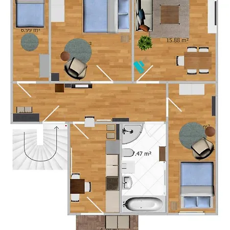 Grosse Fuer Gruppen Und Familien Bis 8 Personen Mit Balkon * Erfurt