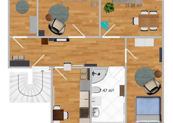 Grosse Fuer Gruppen Und Familien Bis 8 Personen Mit Balkon * Erfurt